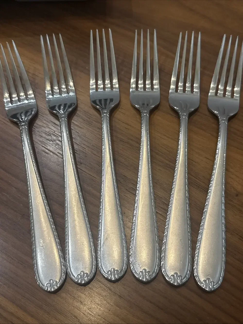 6 Hampton Silversmiths RACHELLE FROST Dinner Forks Stainless Steel 18/10 Korea